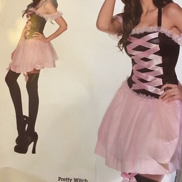 Flirty Pretty Witch Halloween Costume New - Picture 2 of 2